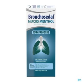 Zwitserse Apotheek|Bronchosedal Mucus Menthol 20 mg/ml syrup 150 ml|Deep-seated mucous cough