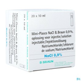 Zwitserse Apotheek|Mini Plasco Nacl 0,9 % Amp20x10ml|Médicaments hôpitaux